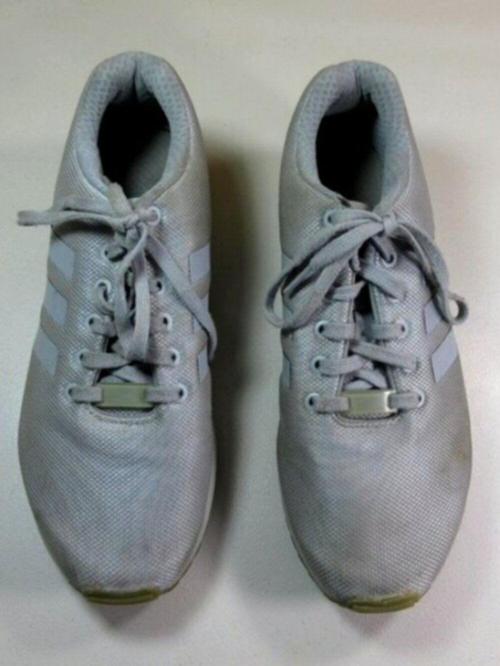 adidas mens gray ZX Flux mesh running shoes 9 M aq3099